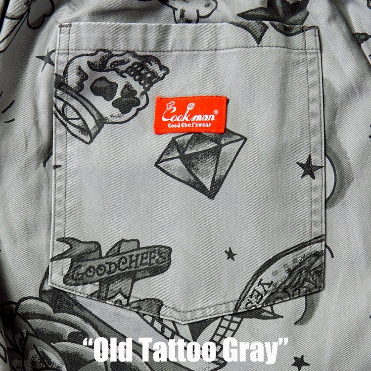 CHEF PANTS OLD TATTOO - GRAY