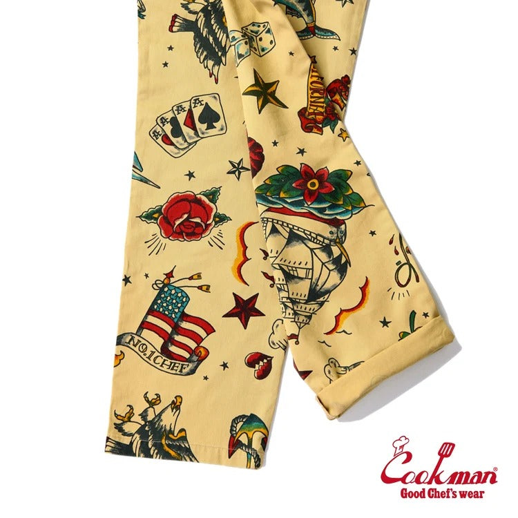 CHEF PANTS OLD TATTOO - BEIGE
