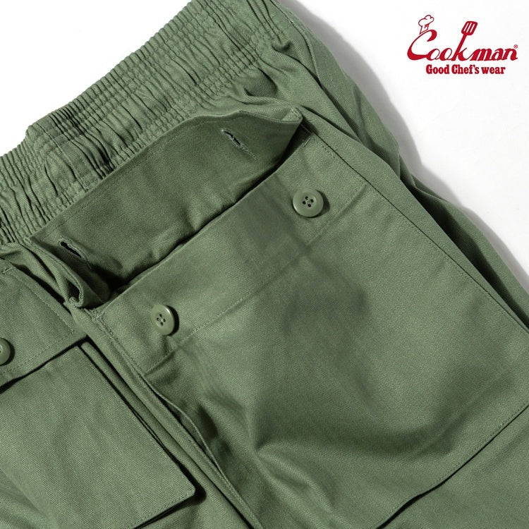 MONKEY PANTS HERRINGBONE - OLIVE