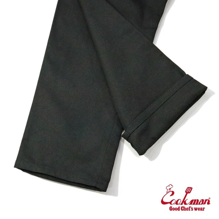 CHEF PANTS SEMIWIDE DUCK CANVAS - BLACK