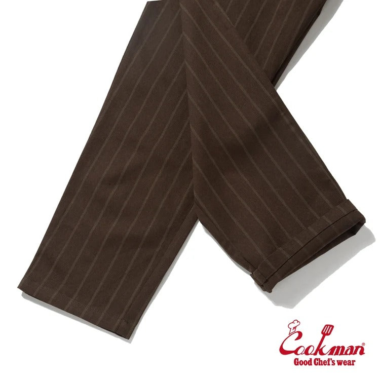 CHEF PANTS STRIPE MUDDY - Coffee