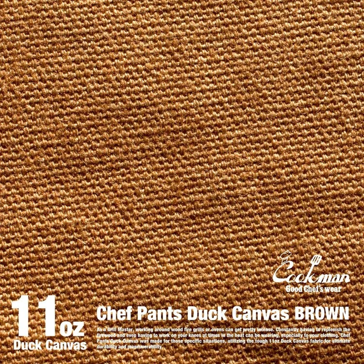 CHEF PANTS DUCK CANVAS - BROWN