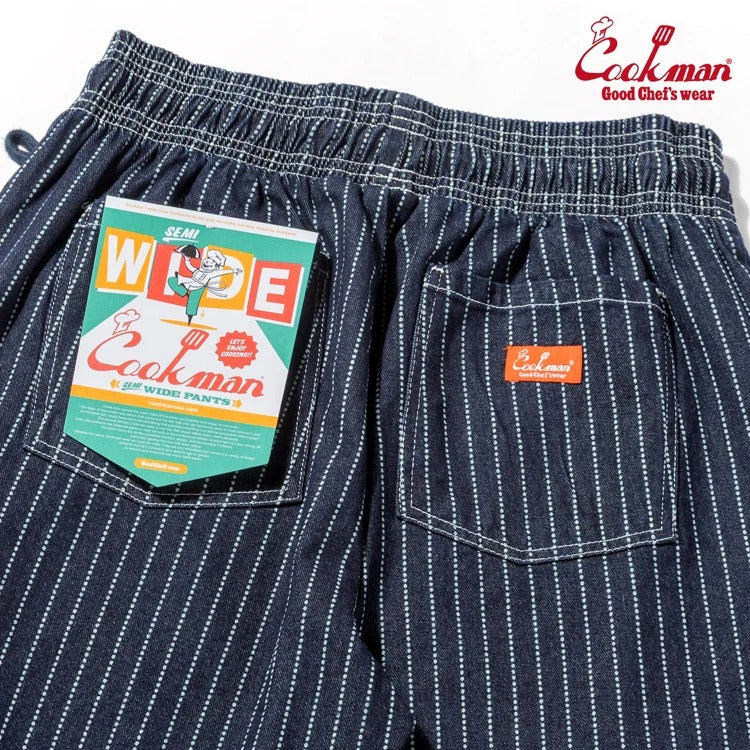 CHEF PANTS SEMIWIDE WABASH DENIM  - NAVY