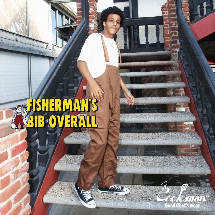 FISHERMAN'S BIB OVERALL - CHOCOLATE