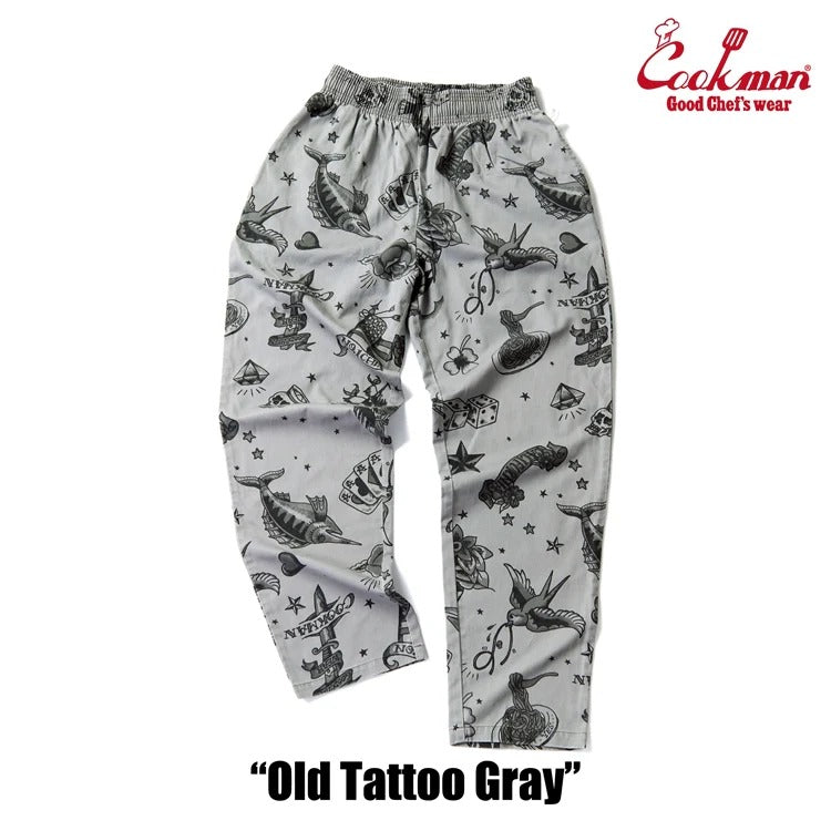 CHEF PANTS OLD TATTOO - GRAY
