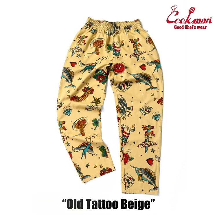 CHEF PANTS OLD TATTOO - BEIGE