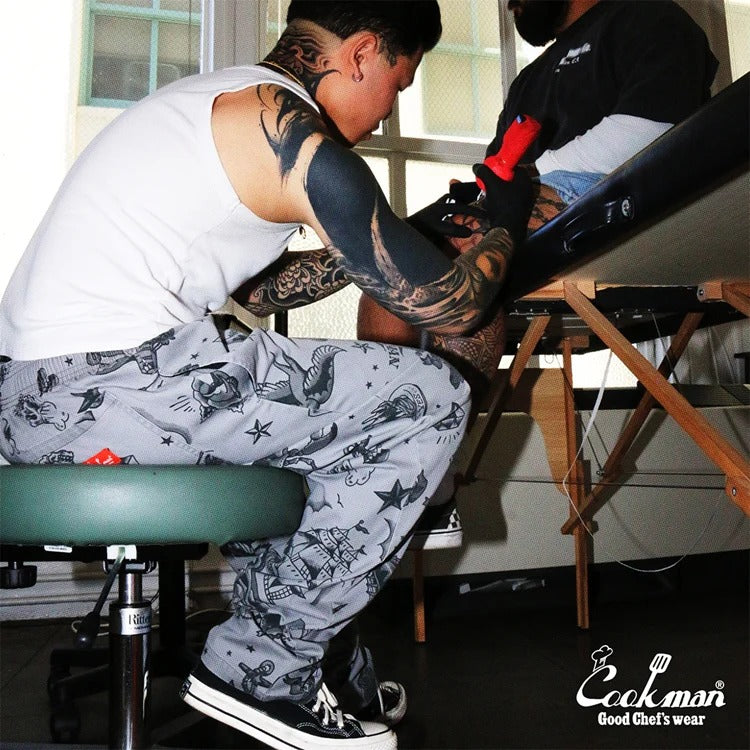 CHEF PANTS OLD TATTOO - GRAY
