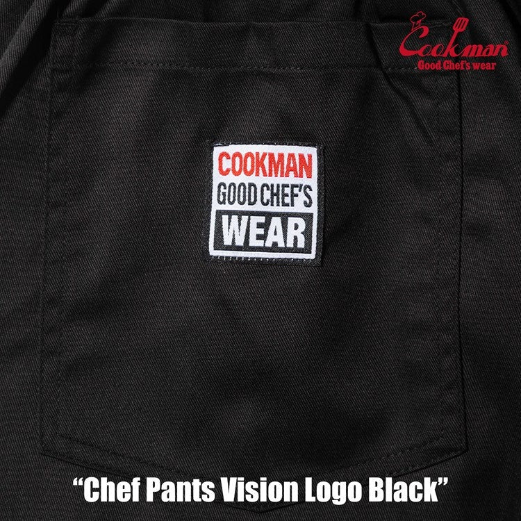CHEF PANTS VISION LOGO - BLACK