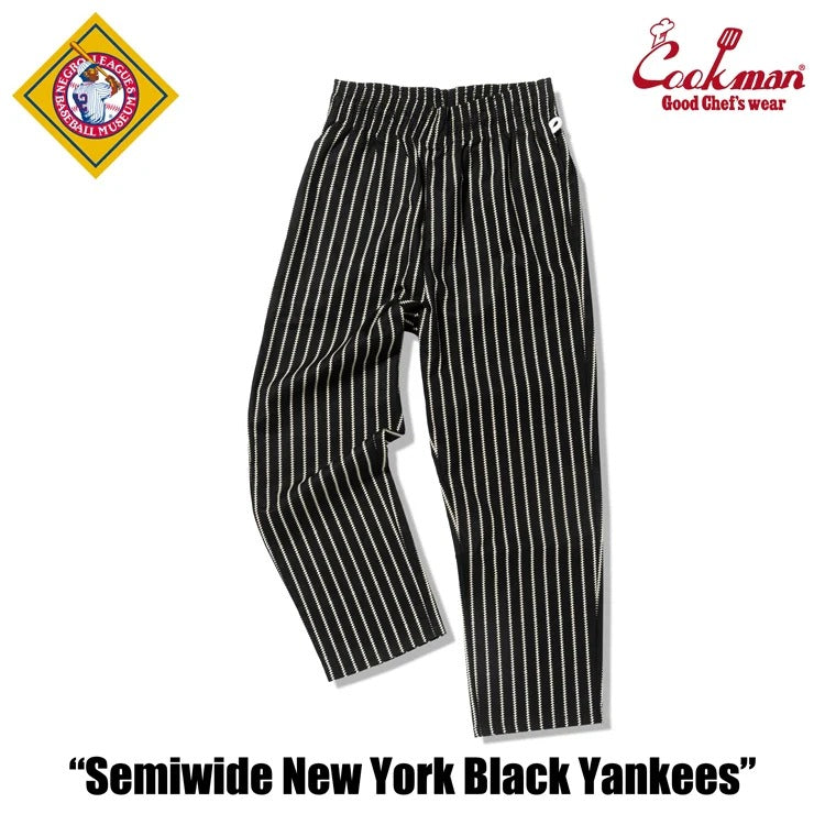 CHEF PANTS SEMIWIDE NEGRO LEAGUES NY Black Yankees - BLACK