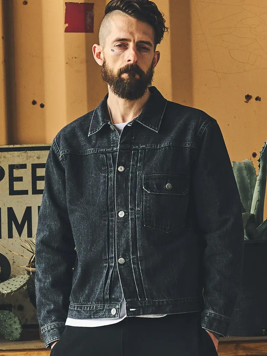 FN-OJ-DB001C JACKET - BLACK 40'S - BLACK