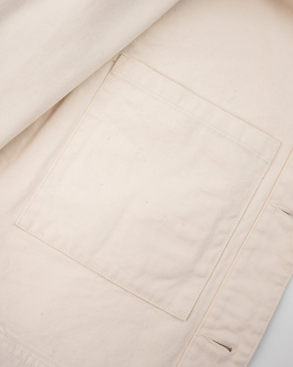 IHJ-148-IVO 10OZ KURASHIKIZOME® ORGANIC COTTON DUCK CHORE JACKET - IVORY