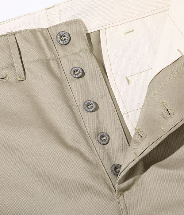 M43036 EARLY MILITARY CHINOS 1942 MODEL (ONE WASH) - KHAKI