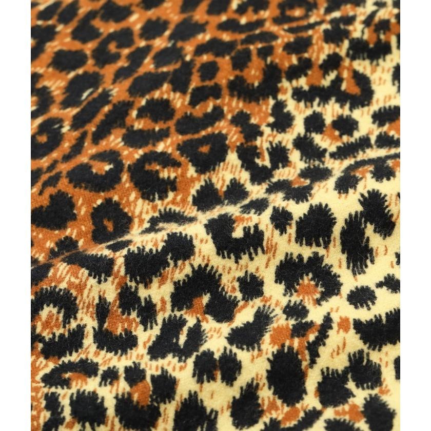 SE29576 Flannel Sports Shirt "LEOPARD x PLAIN" - YELLOW
