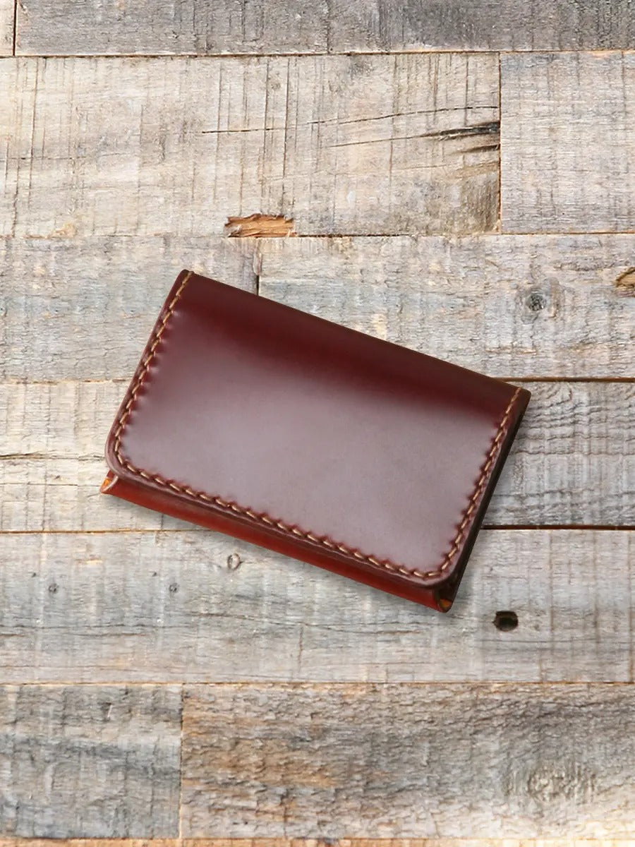 FN-C4C4-3 CORDOVAN CARD CASE - BROWN