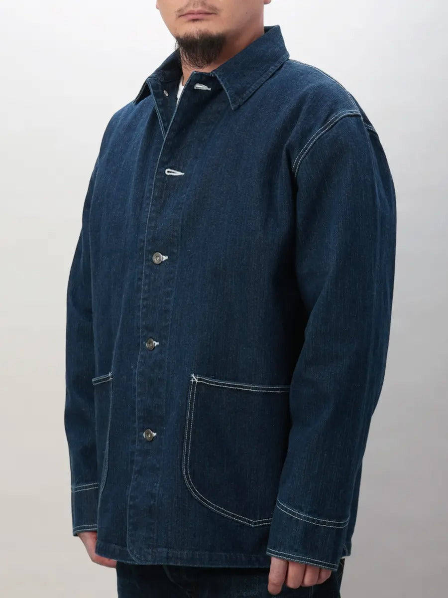 FN-OJ-DC201F 12.5oz DENIM JACKET - COVERALL FADE - INDIGO