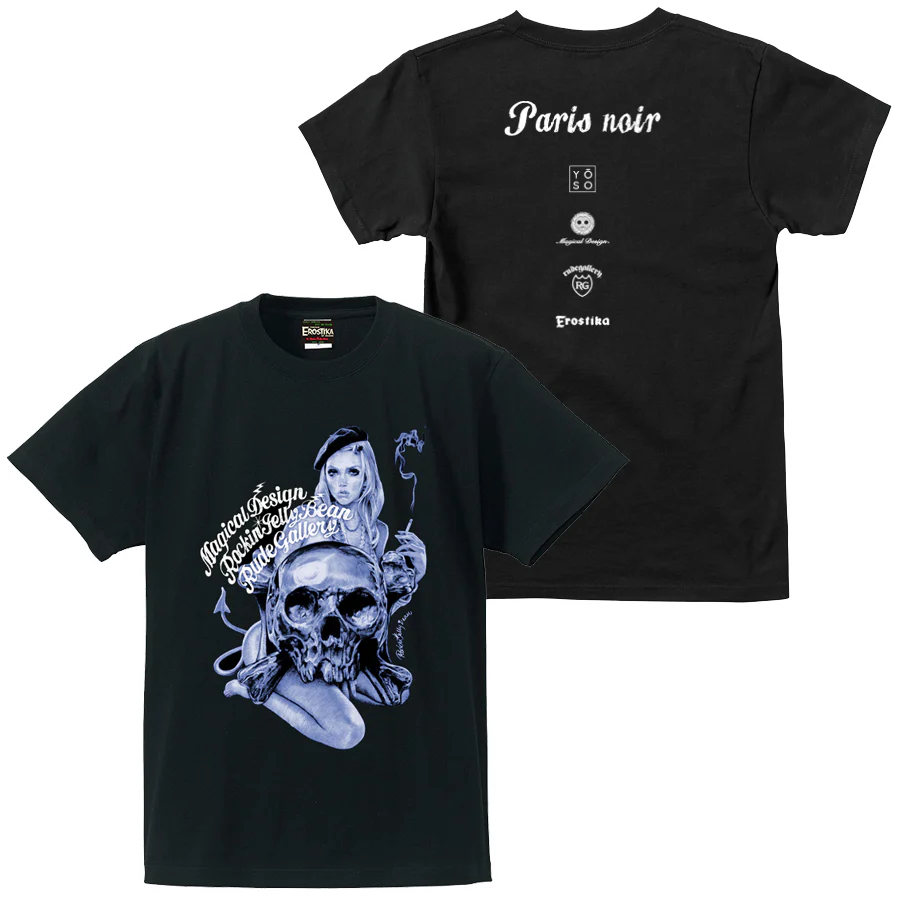 PARIS NOIR TEE S/S by Rockin'Jelly Bean - BLACK