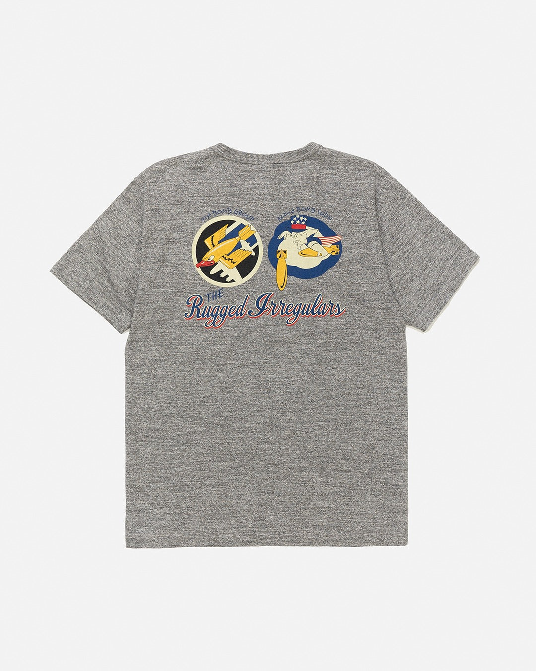 BR79563 SLUB YARN T-SHIRT 322nd BOMB SQ - H.GRAY