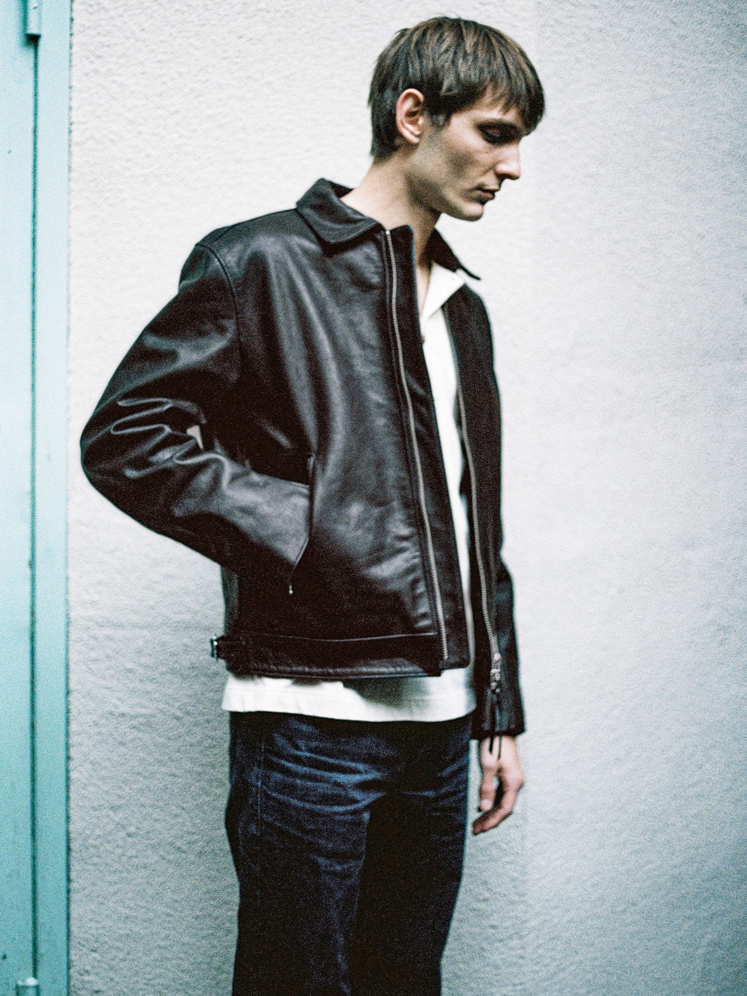 Eddy Rider Leather Jacket - Black