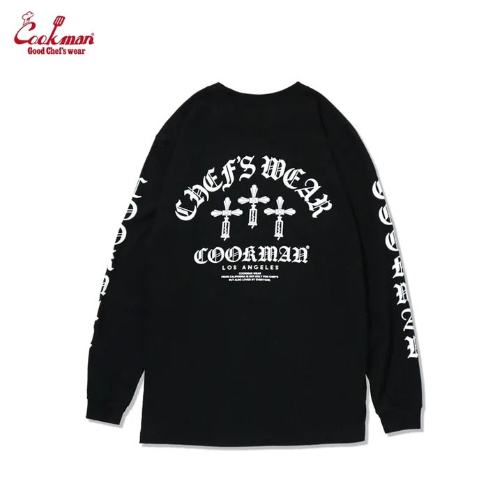LONG SLEEVE TEES WINE OPENER - BLACK