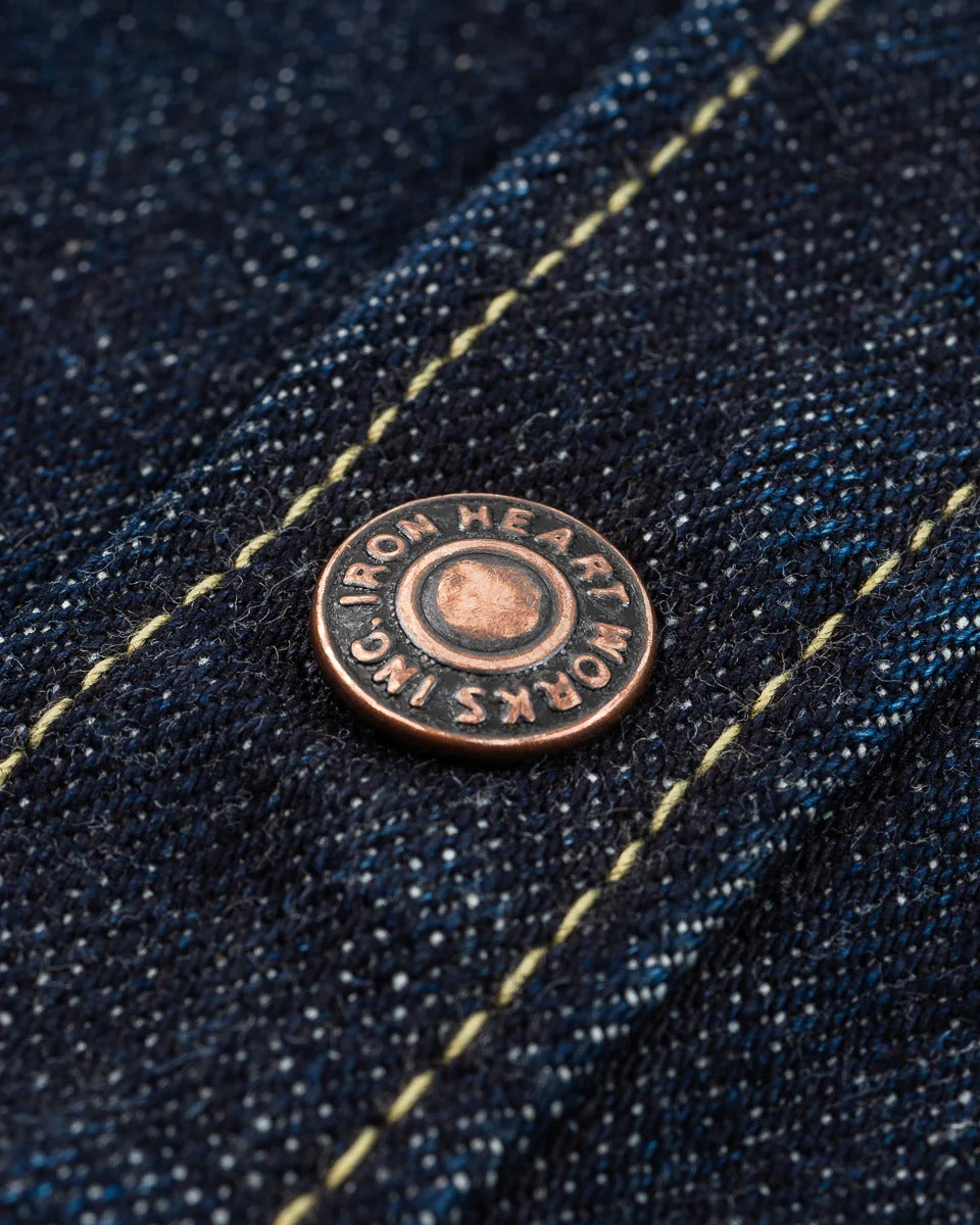 IHSH-427-IND 16OZ SELVEDGE DENIM CPO SHIRT - INDIGO