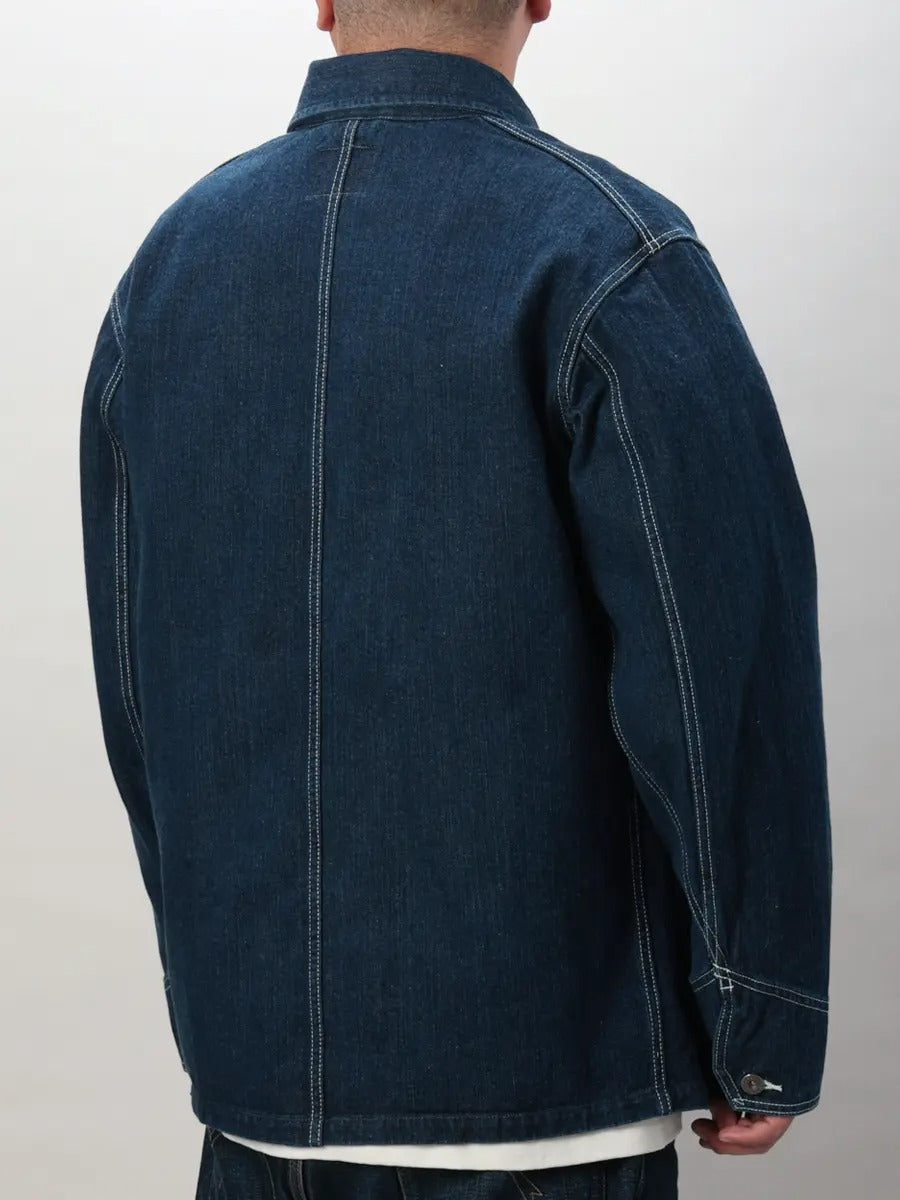 FN-OJ-DC201F 12.5oz DENIM JACKET - COVERALL FADE - INDIGO