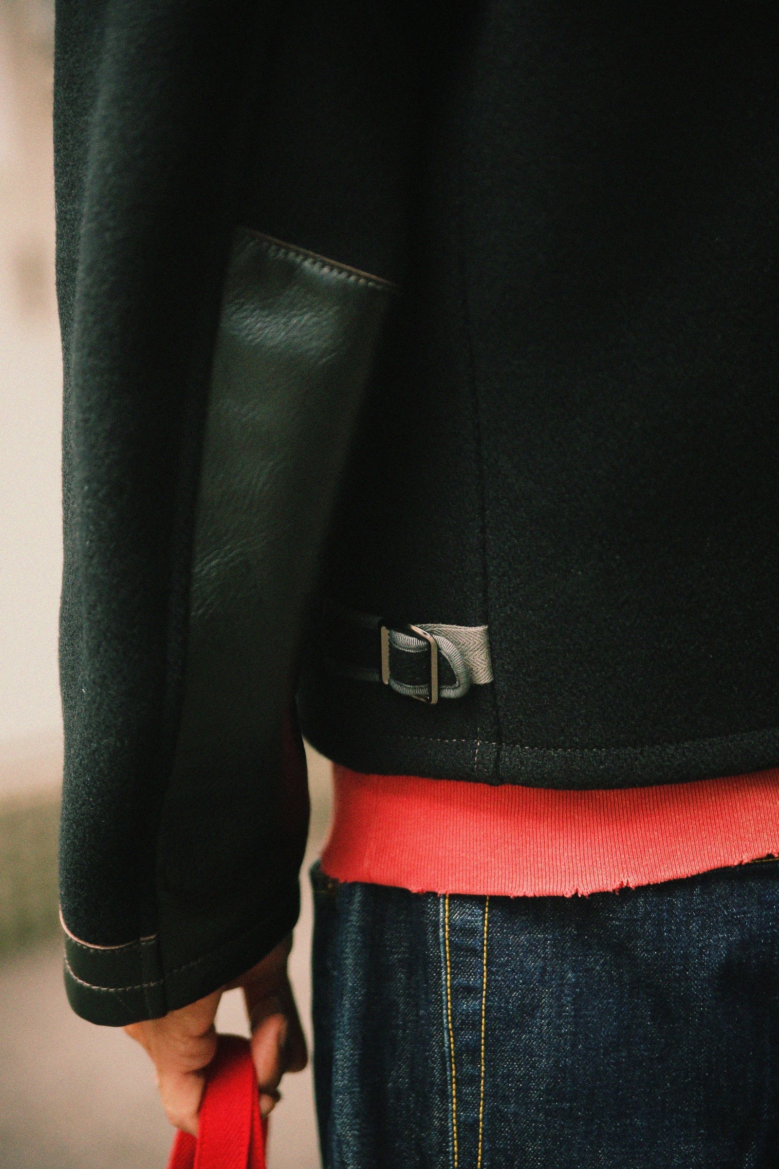 MJ25111 WOOL FIELD SPORTS JACKET - BLACK