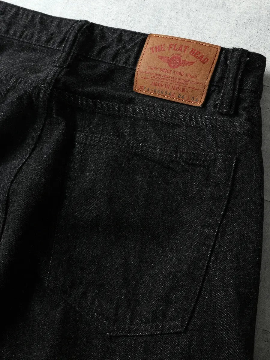 FN-PA-DB004 PANTS - BLACK DENIM WIDE TAPERED - BLACK