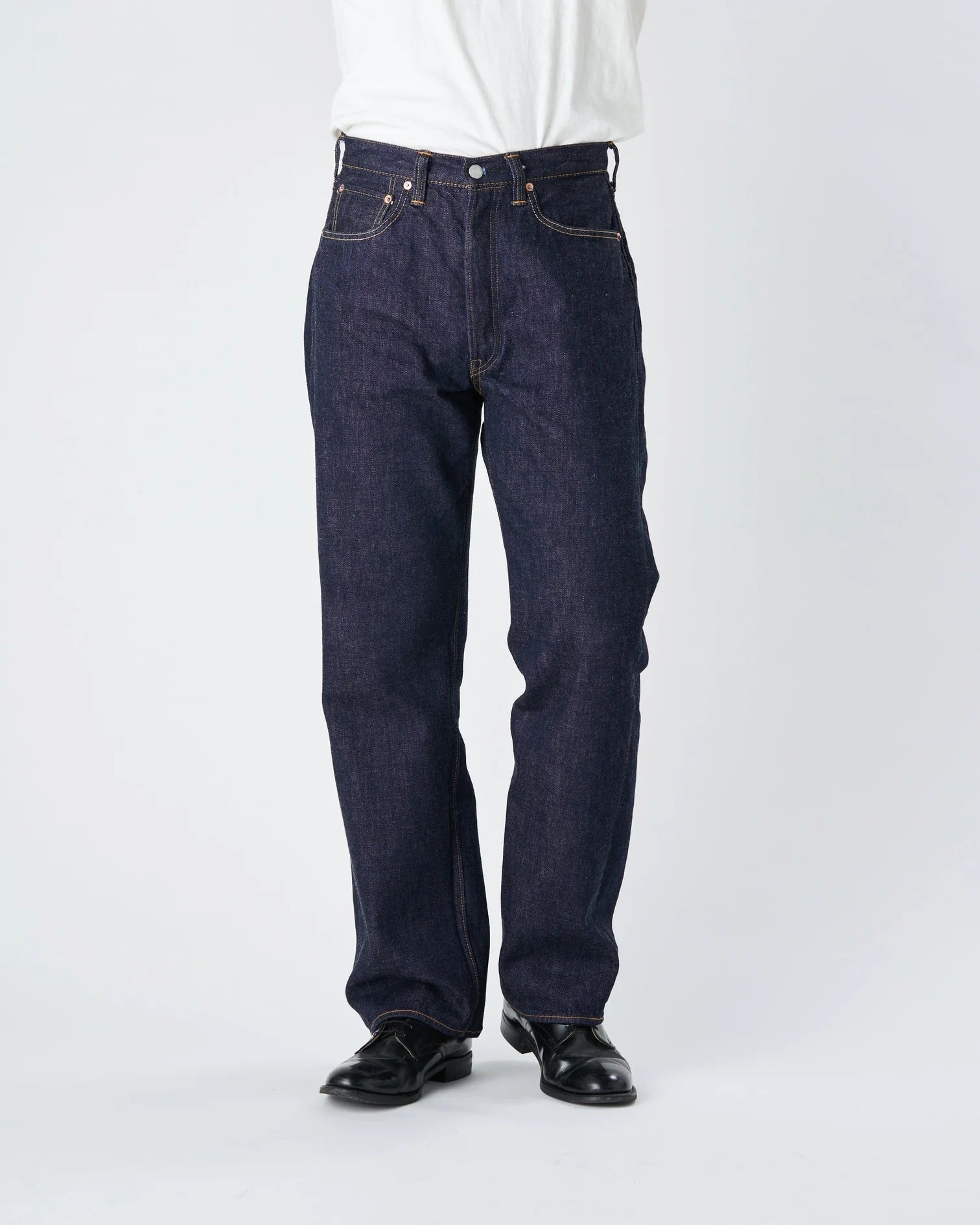 0105W Wide Denim 13.7oz (One Wash) - INDIGO