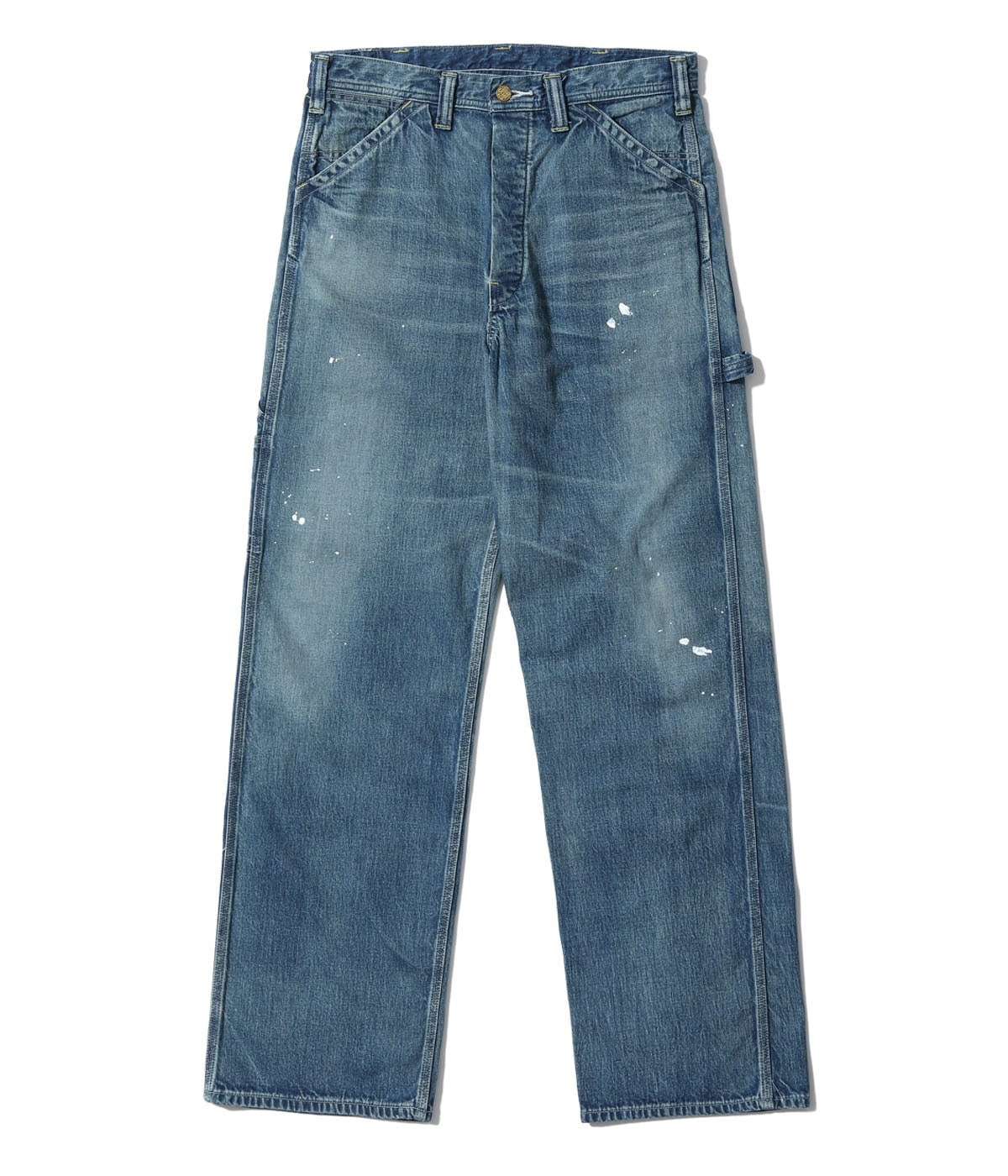 SC42549 11oz. BLUE DENIM WORK PANTS AGED MODEL - INDIGO