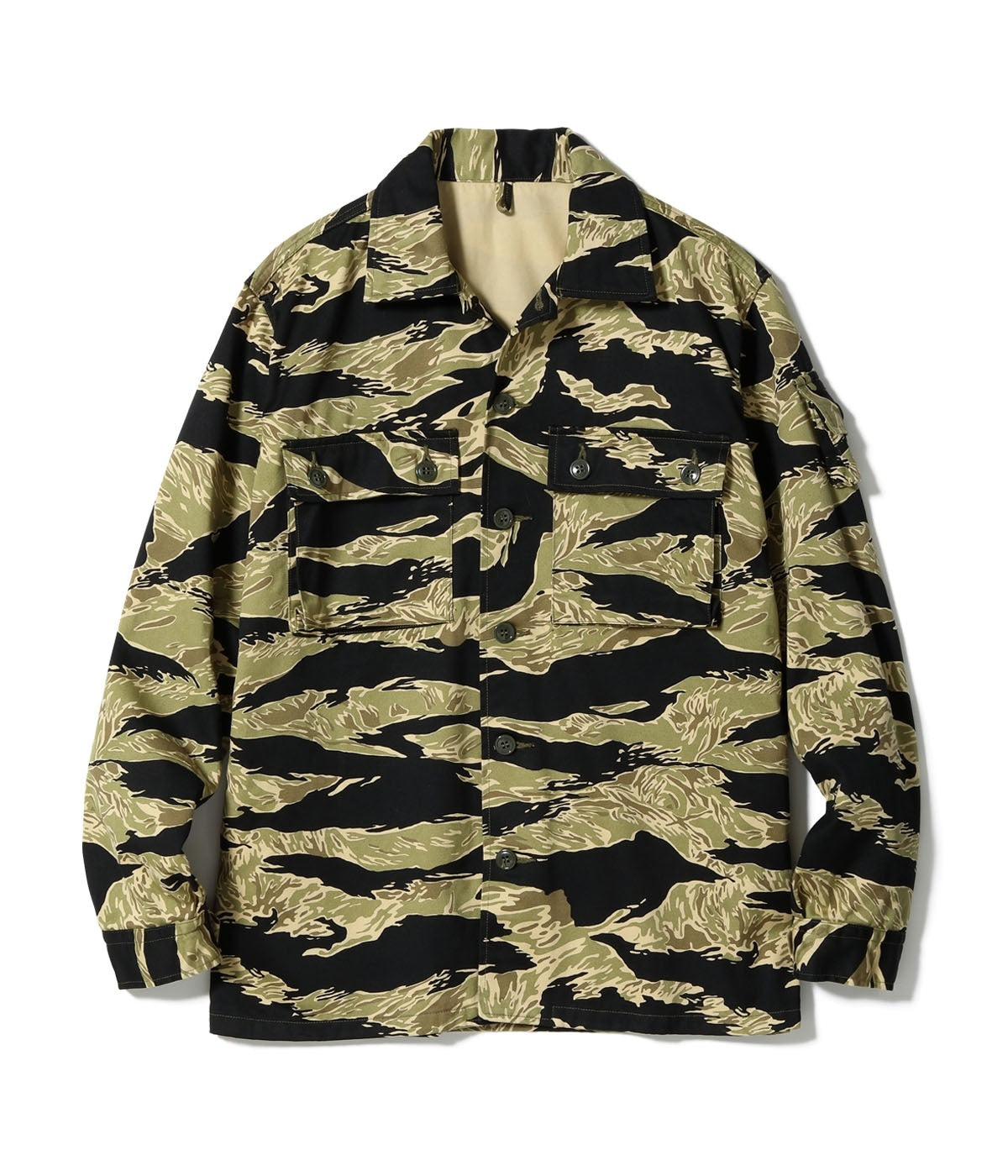 BR15587 GOLD TIGER PATTERN JACKET - BLACK