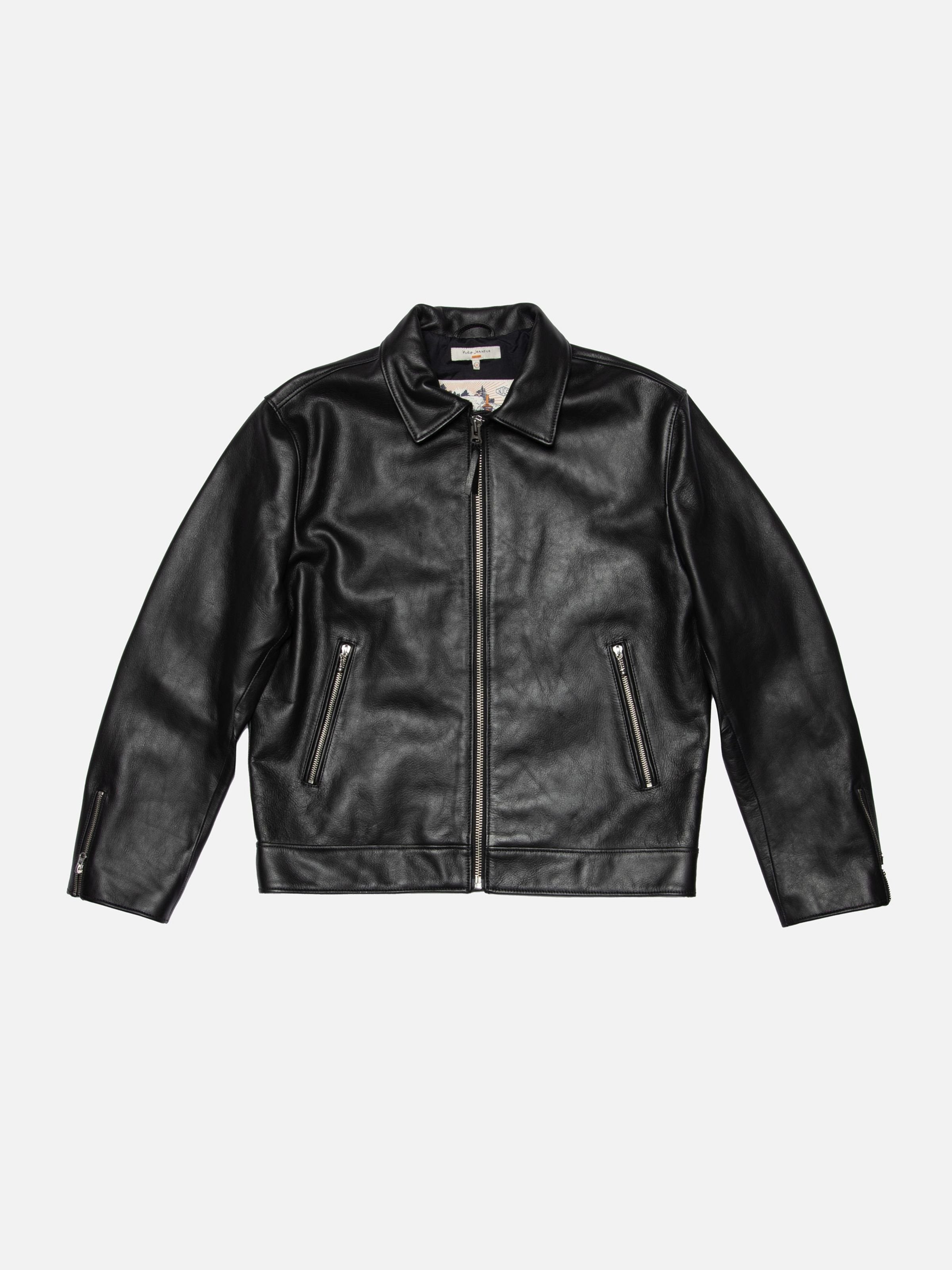 Eddy Rider Leather Jacket - Black