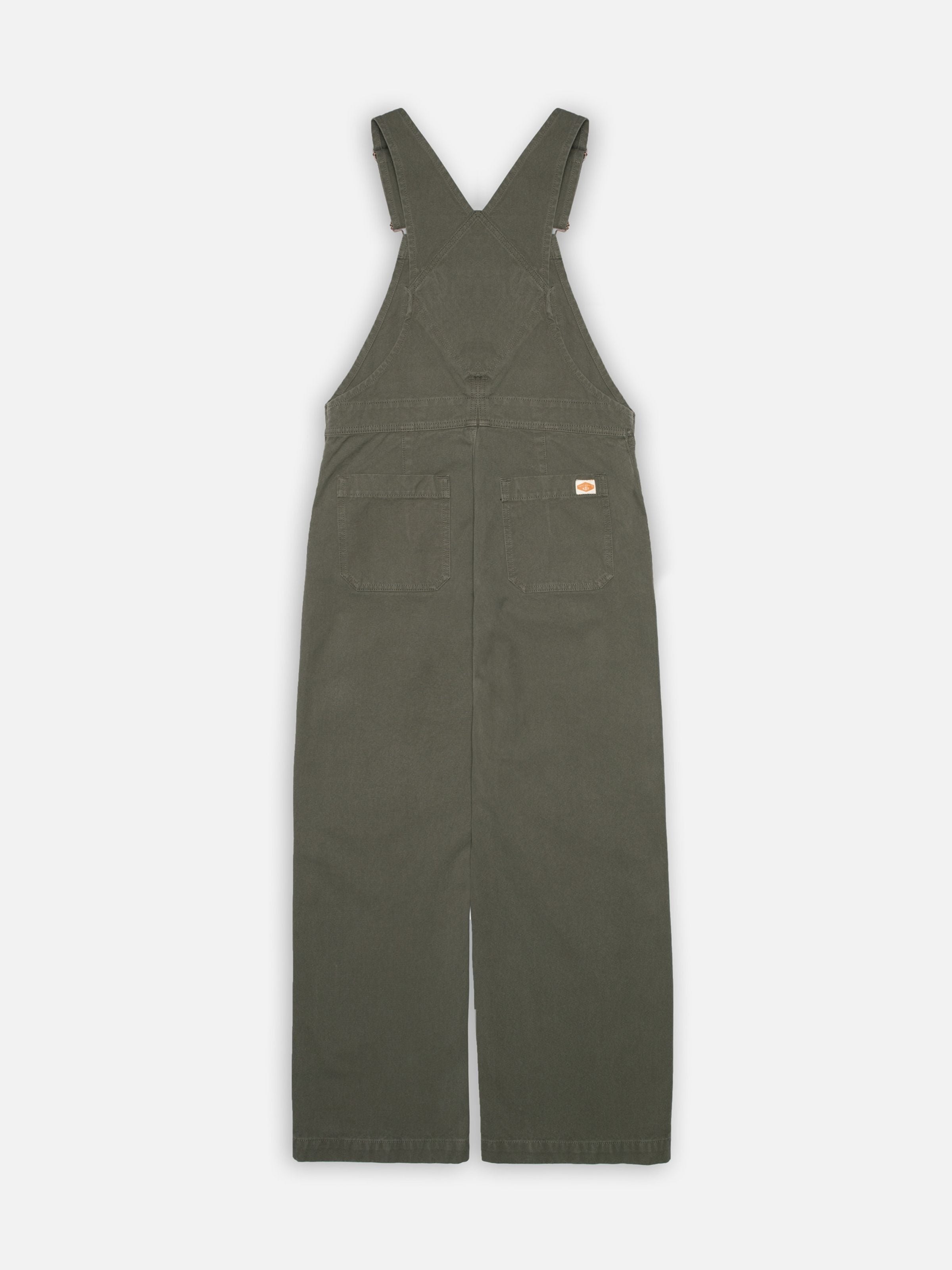 Klara Duck Canvas Dungarees - Green