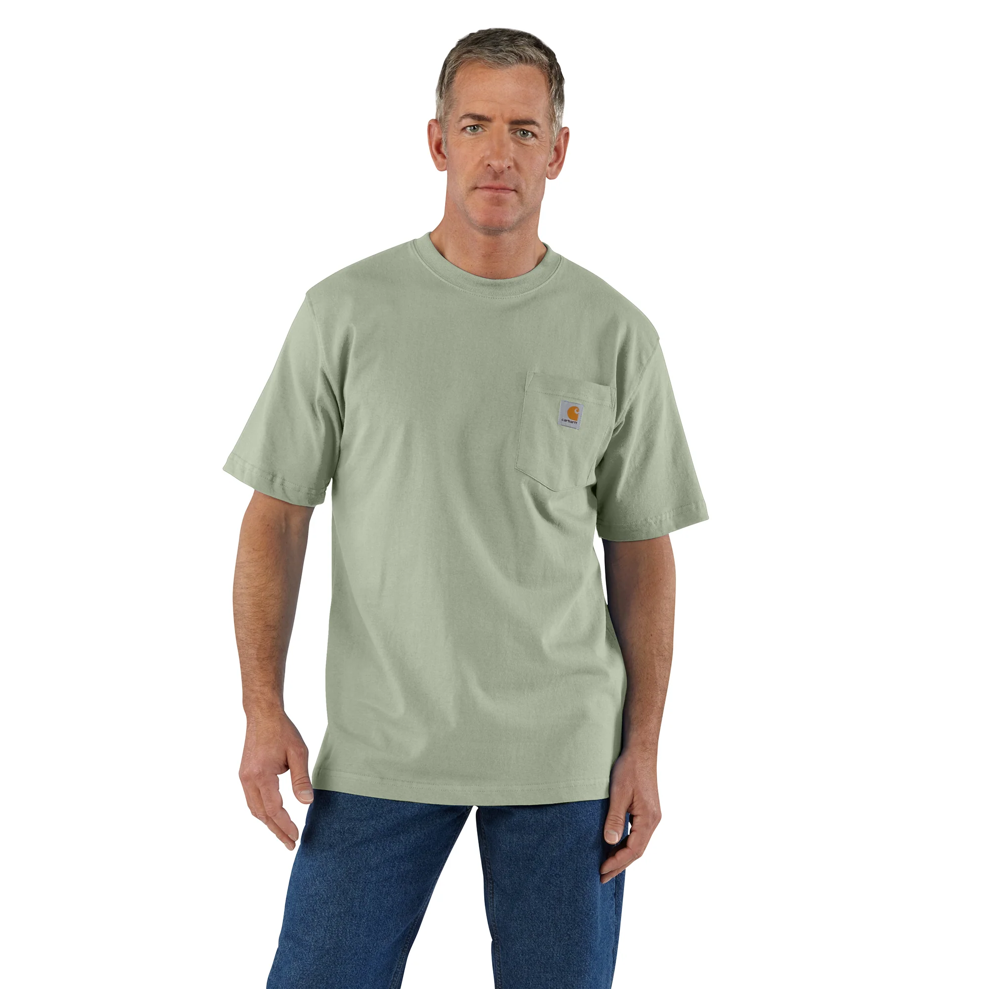 LOOSE FIT HEAVYWEIGHT POCKET TEE S/S - SAGE 