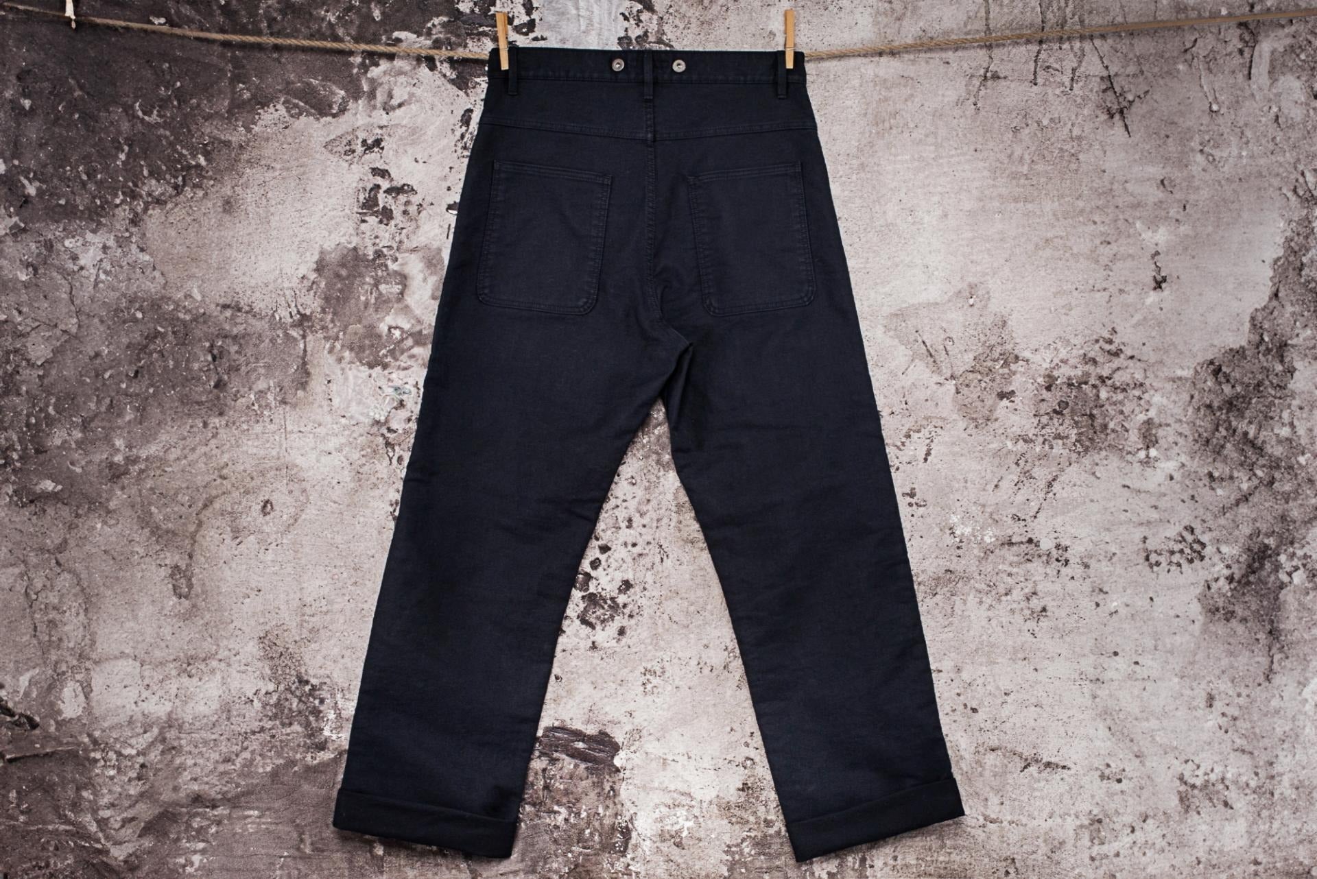 LE PANTALON "PENITENCIER" MOLESKINE - NOIR