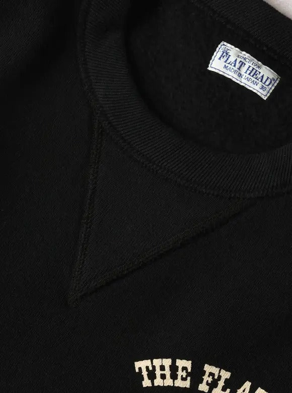 FN-SWC-101 SWEATSHIRT - FLYING WHEEL - BLACK