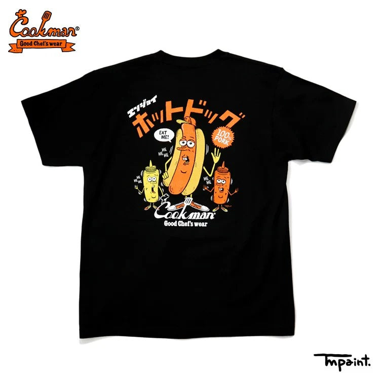TM PAINT HOT DOG TEE S/S - BLACK