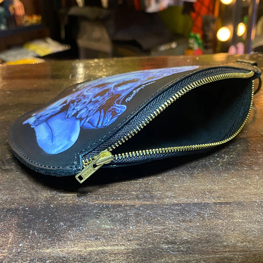 PARIS NOIR LEATHER POUCH - BLACK