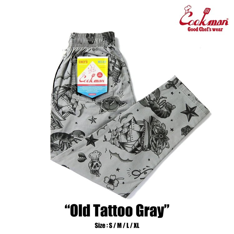 CHEF PANTS OLD TATTOO - GRAY