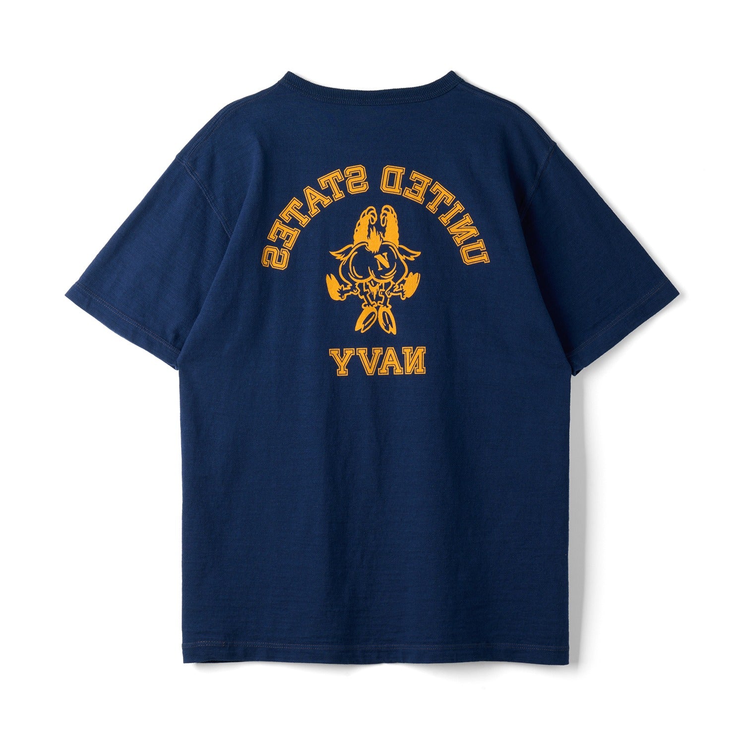 BR79566 SLUB YARN T-SHIRT "UNITED STATES NAVY" - NAVY