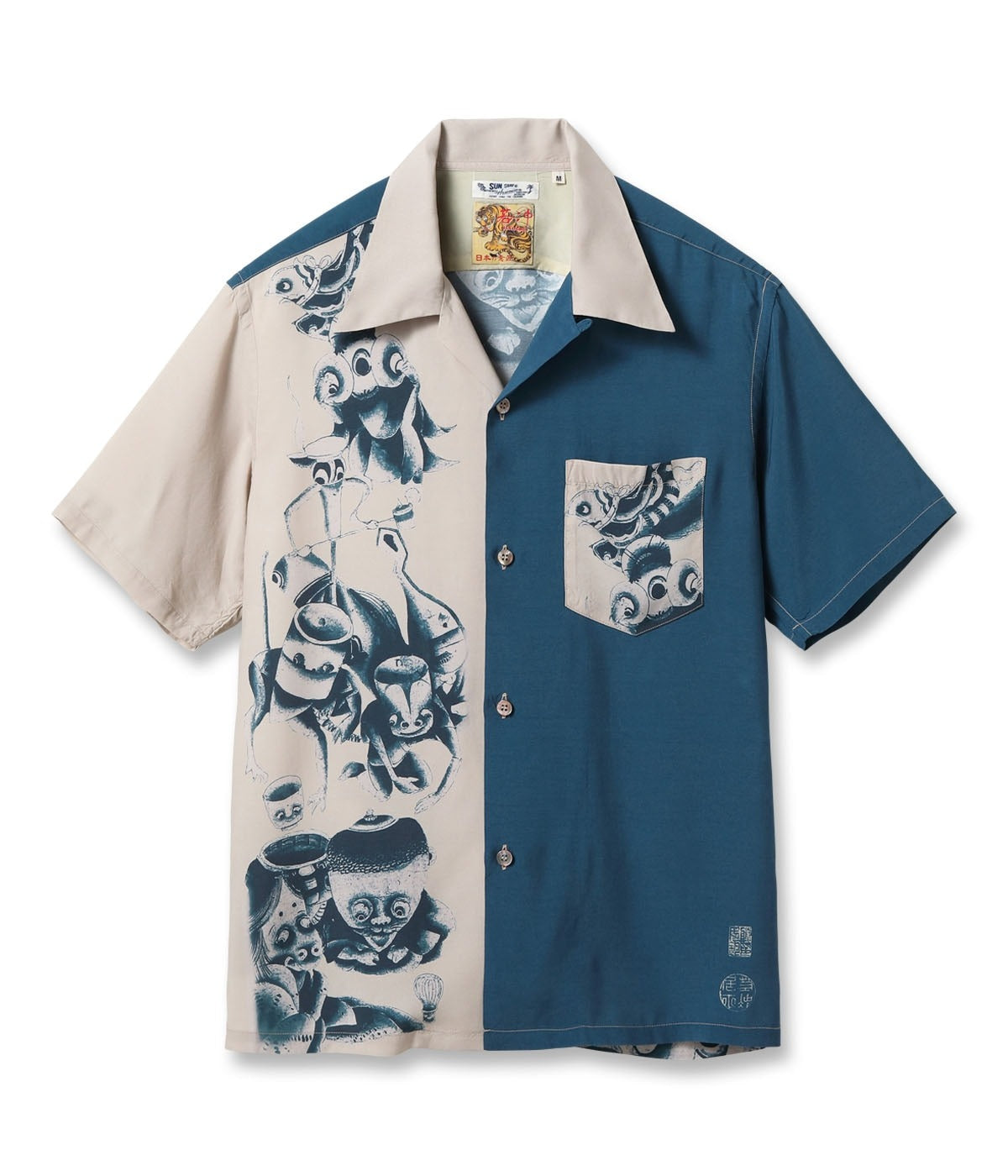SS39534 SUN SURF × Ito Jakuchu SPECIAL EDITION “YOKAI” - NAVY