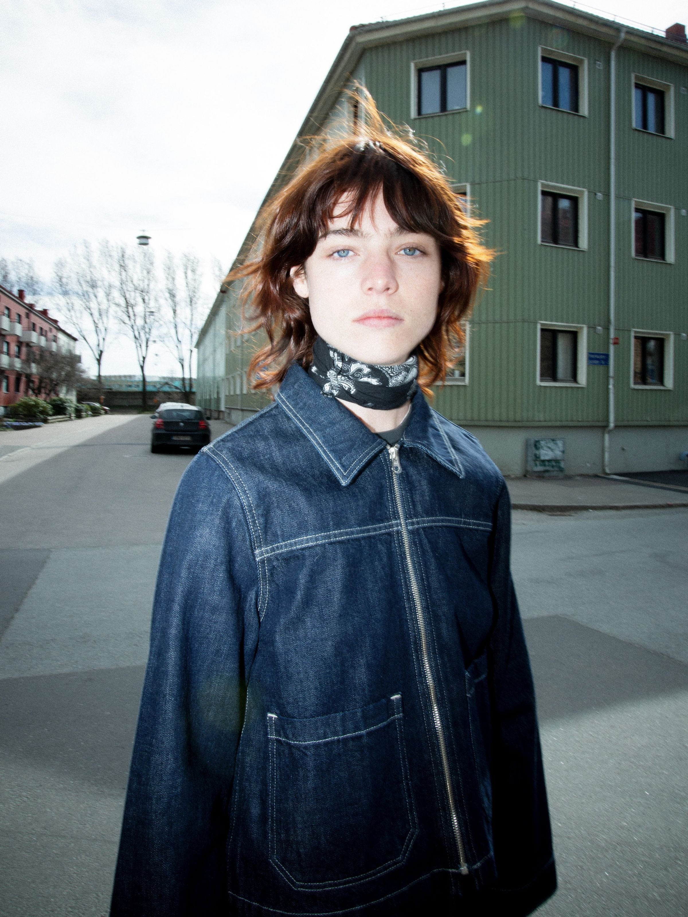 Anja Workwear Denim Jacket - Dark Blue