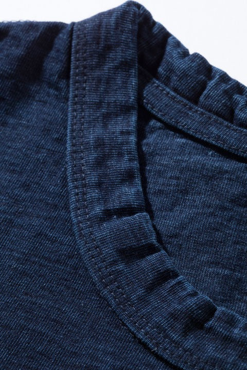LS-5011-D Indigo Jersey Crew Neck Long Sleeved T - Dark Indigo