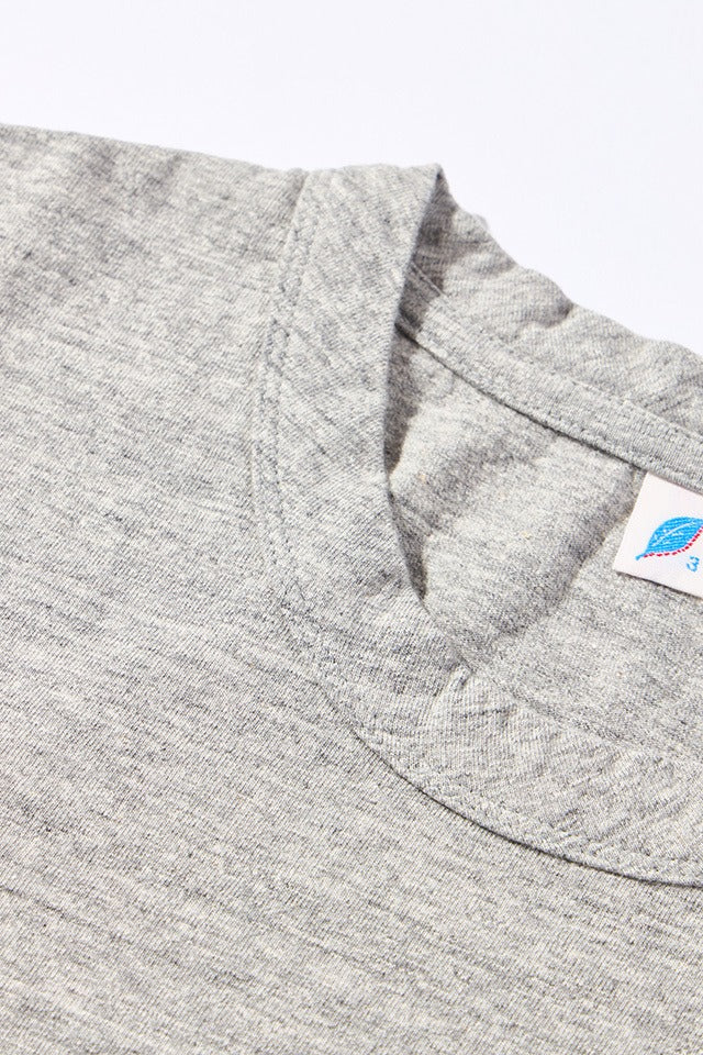 SS-5396-LGY Ribbed Cuff Pocket T-shirt - LIGHT HEATHER GRAY