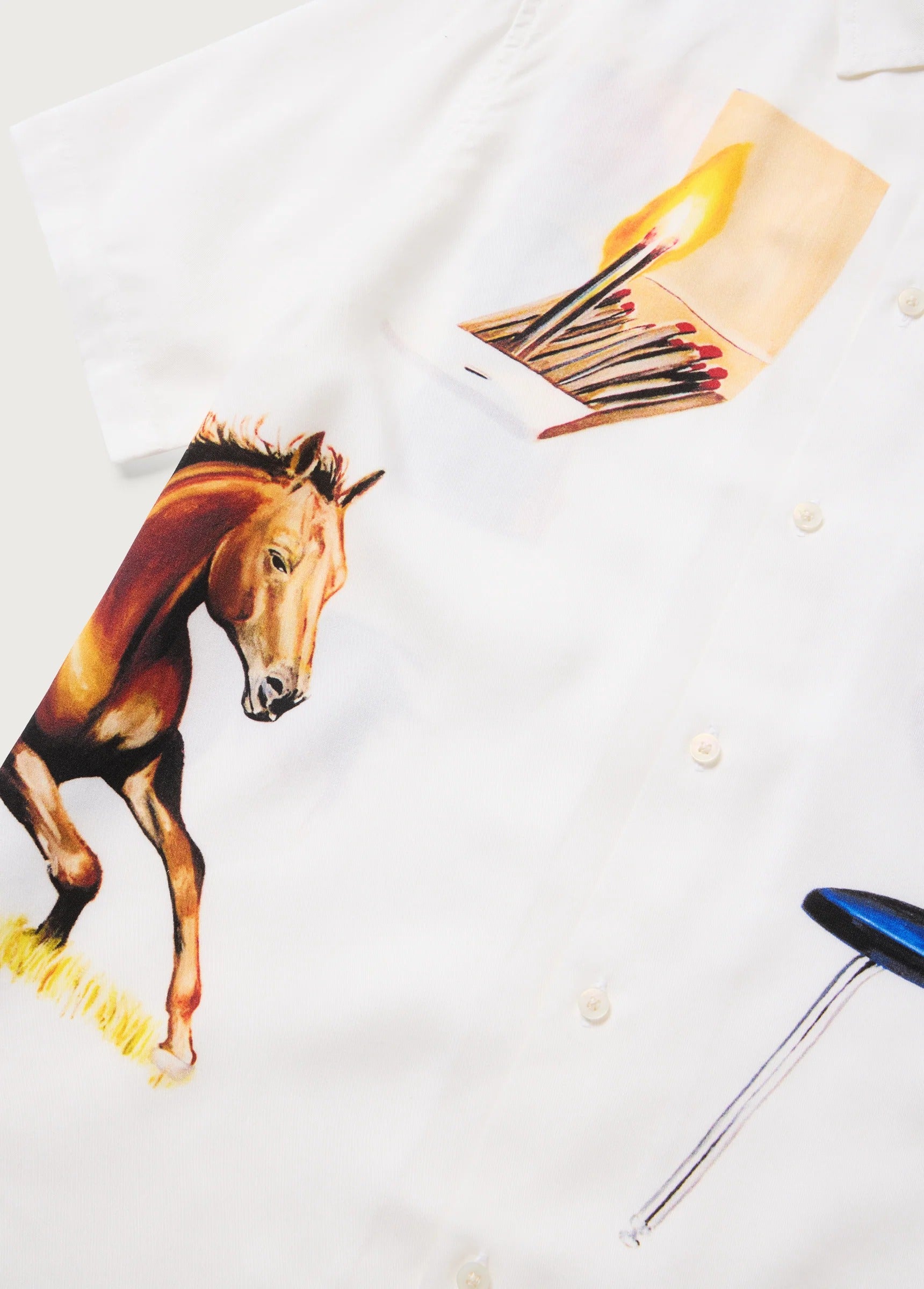 I NEVER BELIEVED IN MUCH, BUT I BELIEVE IN YOU CAMP SHIRT S/S - IVORY