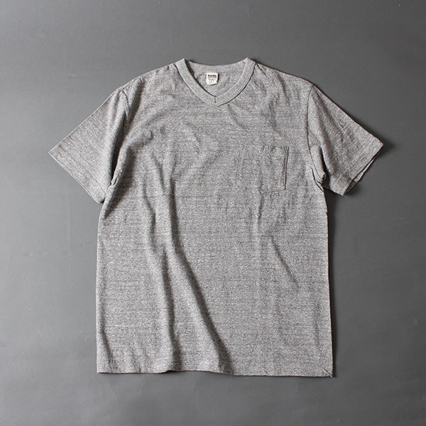 BR-11001 STANDARD TSURIAMI V-neck pocket T-shirt - GRAY