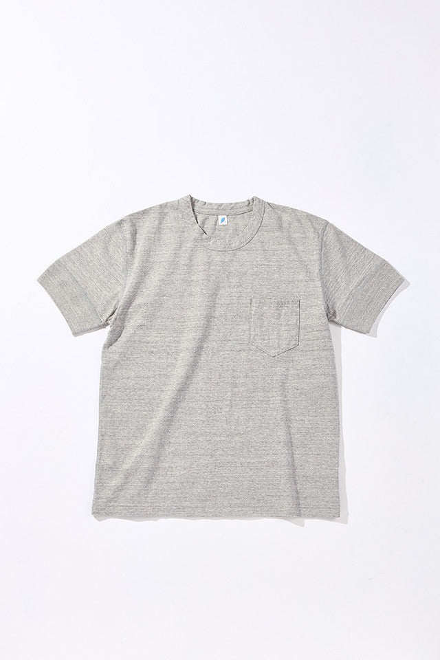 SS-5396-LGY Ribbed Cuff Pocket T-shirt - LIGHT HEATHER GRAY