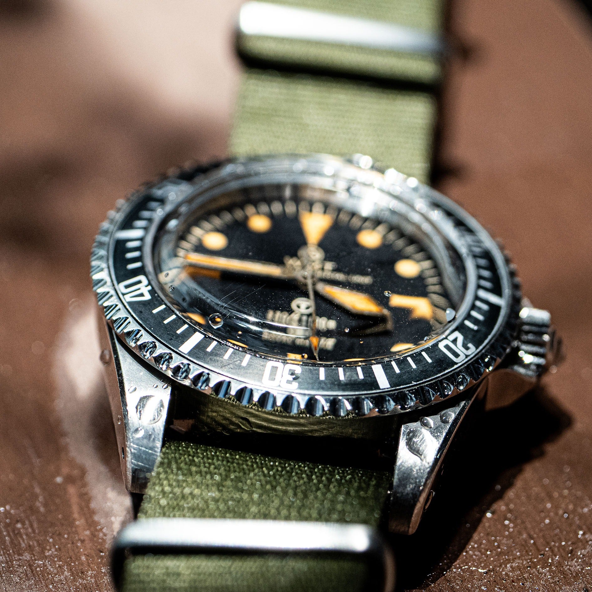 ROYAL MARINE - ROYAL NAVY EDITION / HEAVY AGEDL+Stainless Steel Diver Bracelet