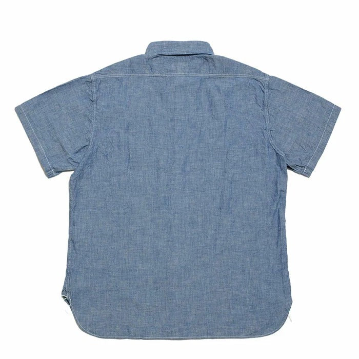 BR35856 BLUE CHAMBRAY WORK SHIRTS S/S - BLUE