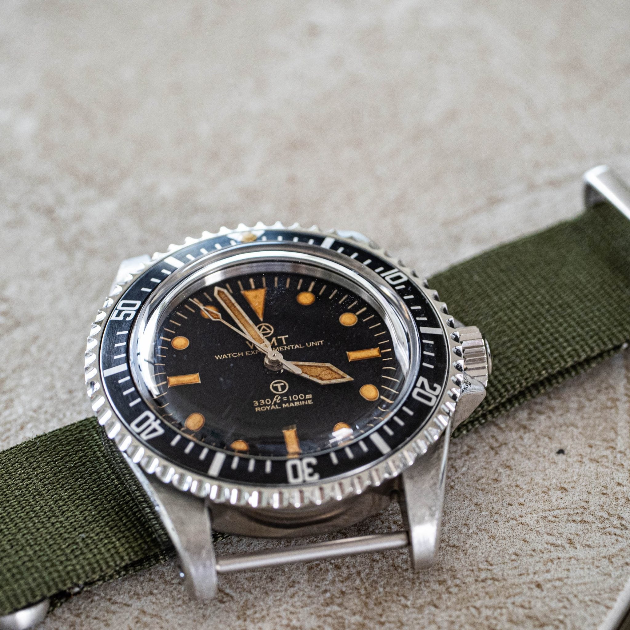 ROYAL MARINE - ROYAL NAVY EDITION / HEAVY AGEDL+Stainless Steel Diver Bracelet