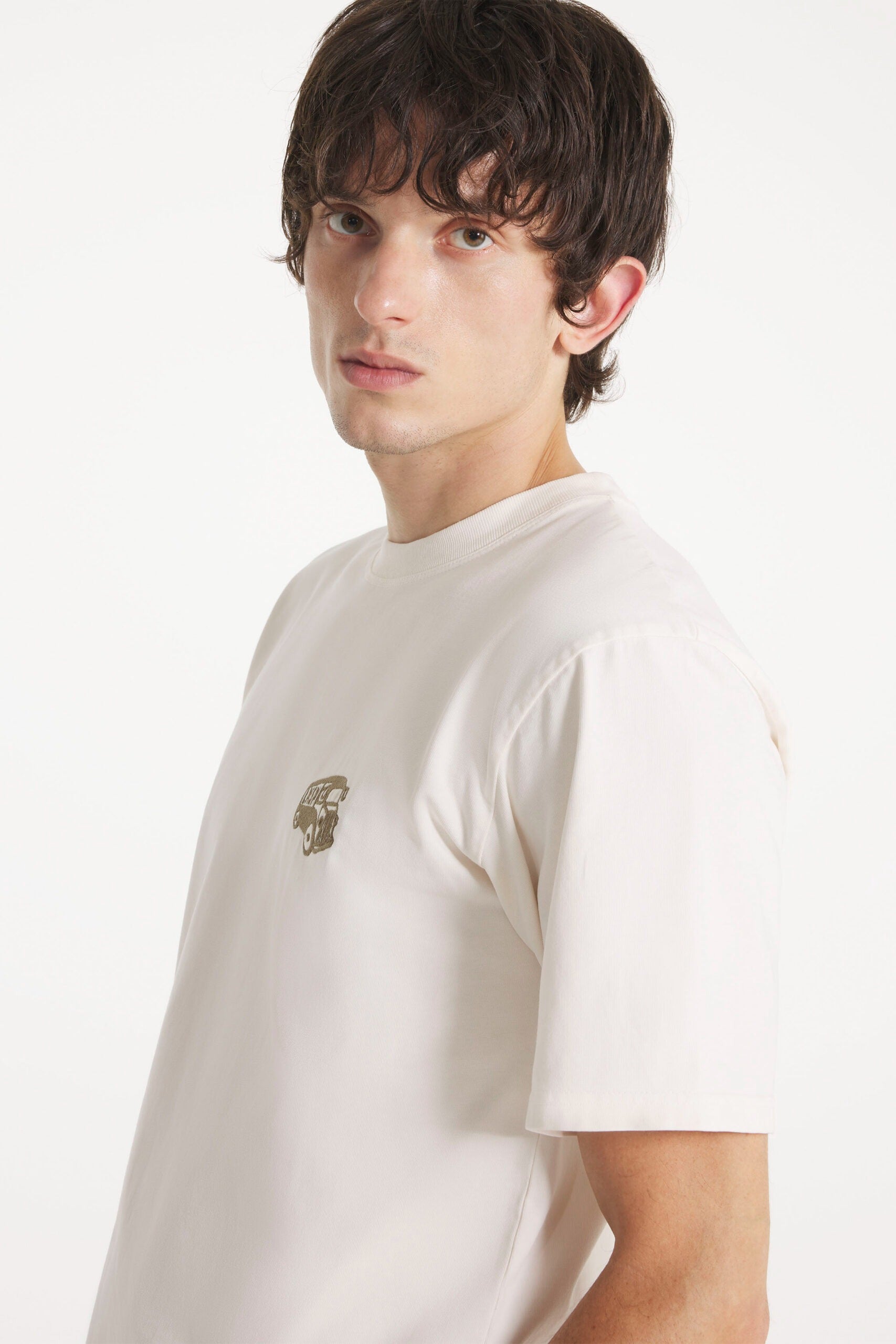 TOPI – EMBROIDERED T-SHIRT - OFF WHITE
